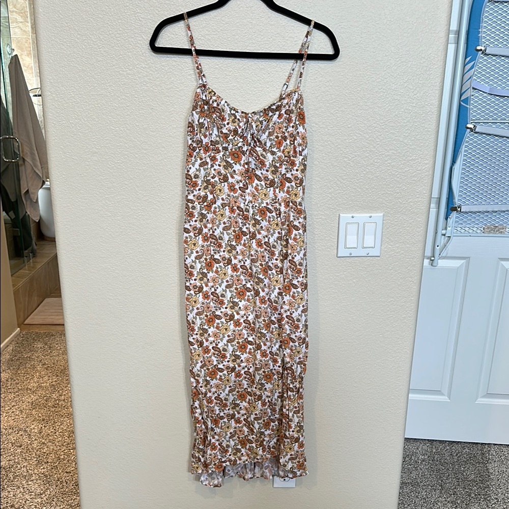 Floral Spaghetti Strap Midi Dress